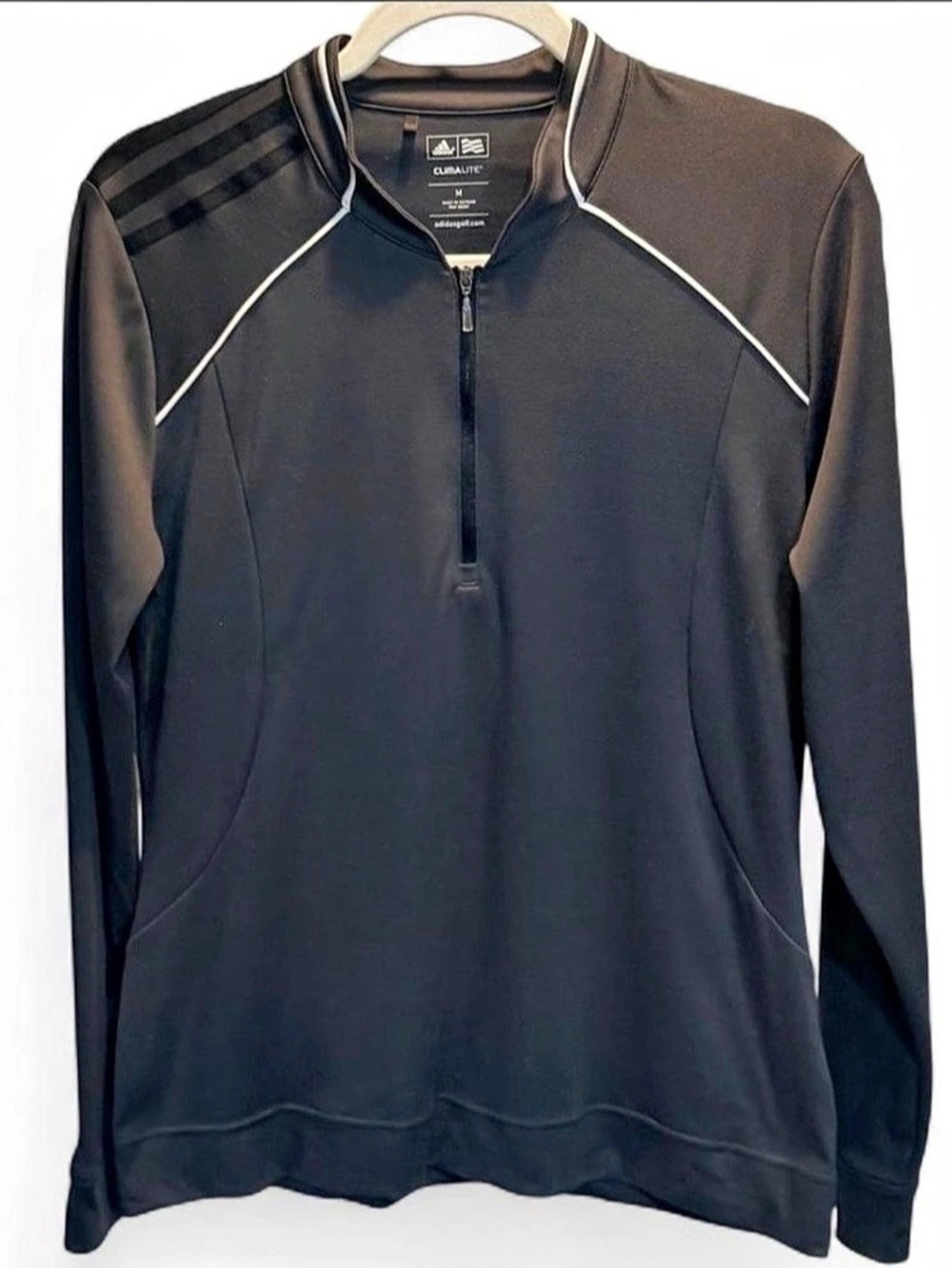 Adidas Climalite quarter-zip pullover Black Quarter-Zip Pullover Size Medium